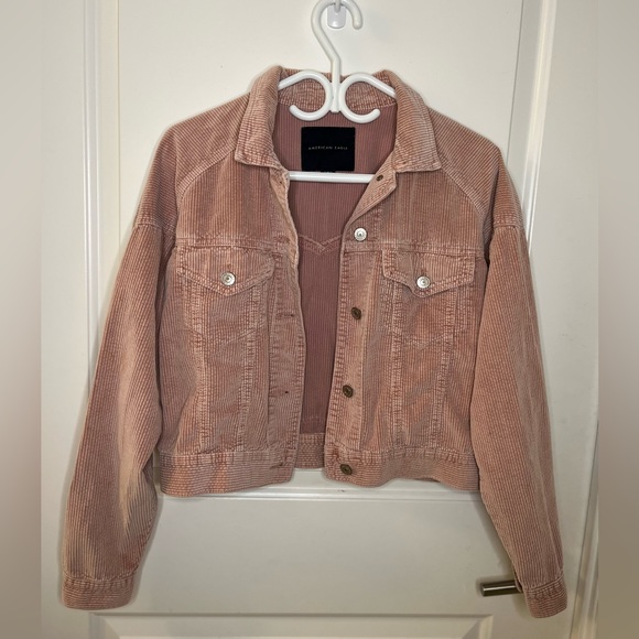 Light Pink Cropped Corduroy Jacket - Picture 1 of 3